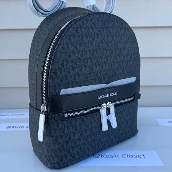 Michael Kors Black Monogram Logo Medium Kenly Backpack MICHAEL Michael Kors | Bags | Michael Kors Kenly Medium  main image 4